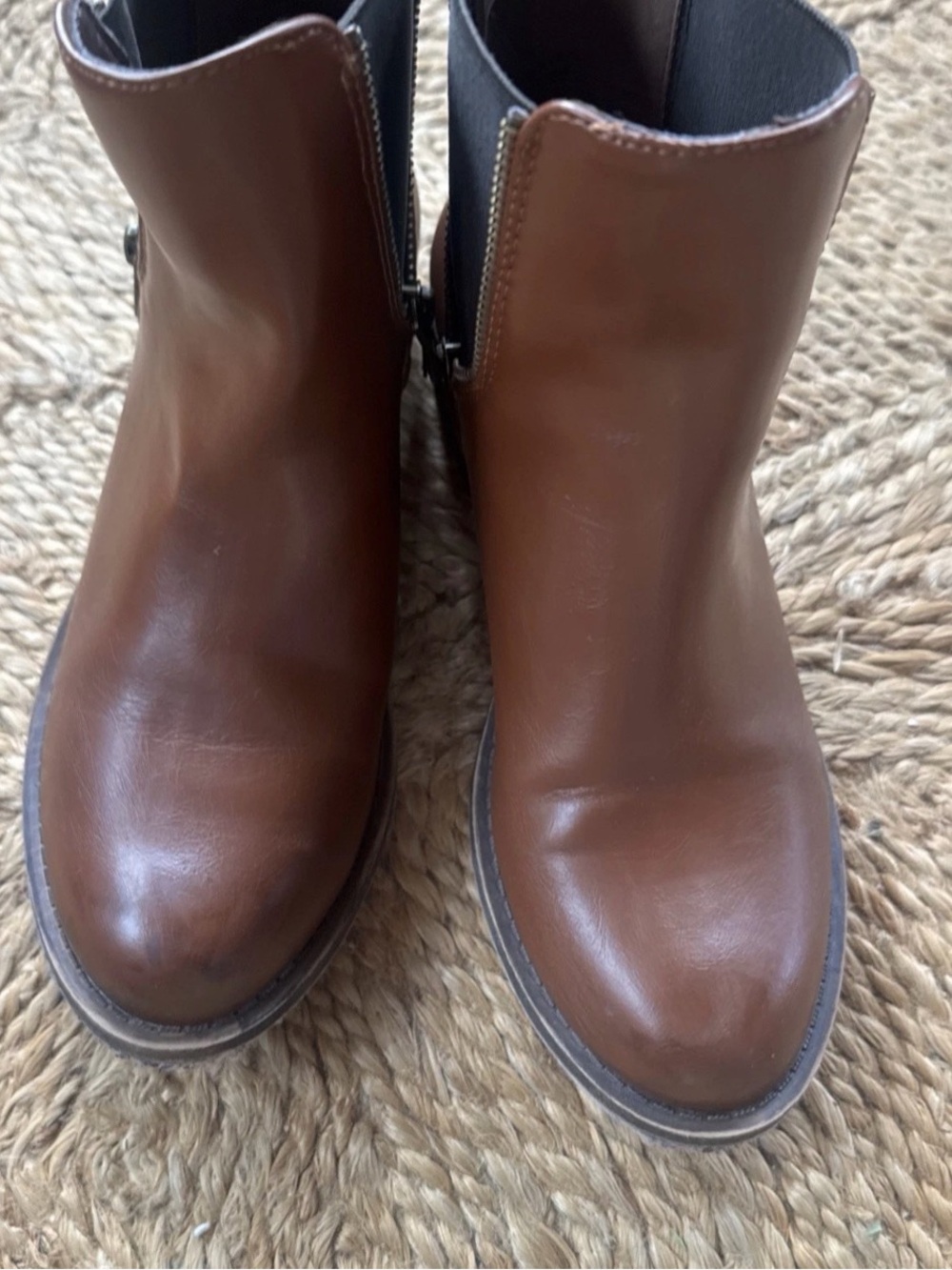 Rocket Dog Brown Leather Ankle Booties